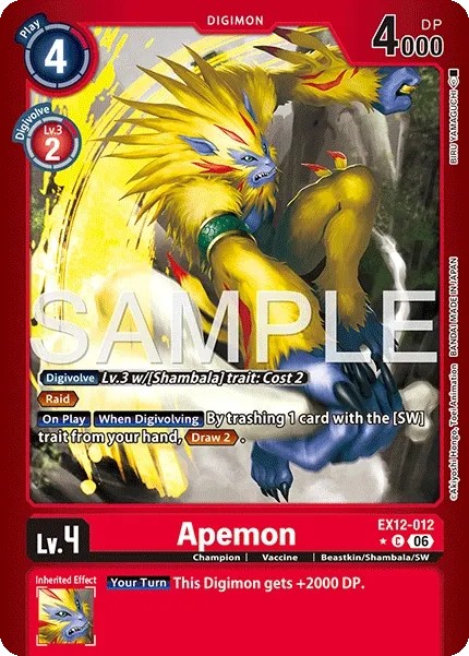 Apemon (Coloured Border - Limited Common · C · Foil)