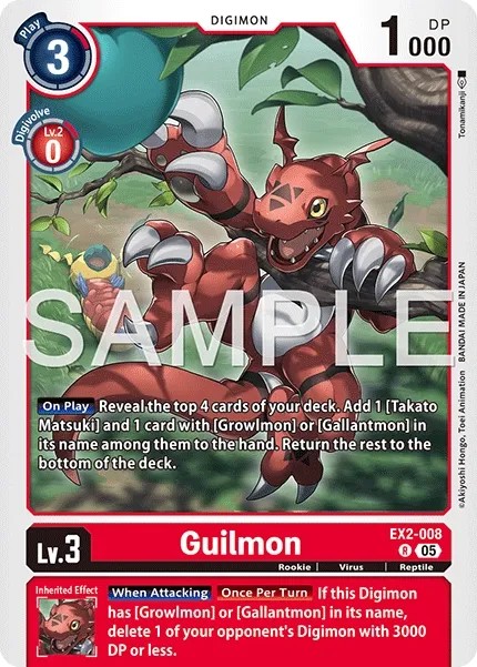 Guilmon (Foil - Rare 2 · R · Normal) · 2021 · ADVANCED BOOSTER DIGIMON GENERATION