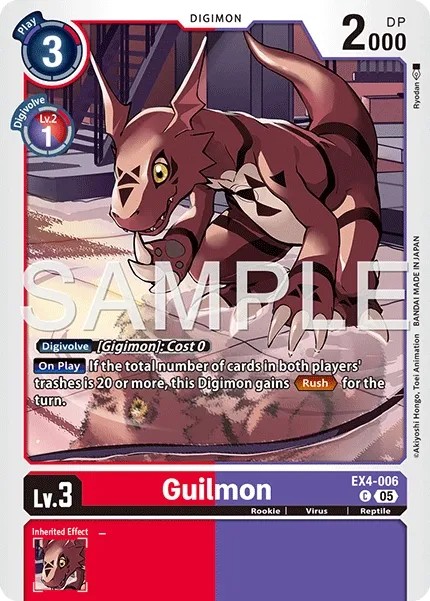Guilmon (Foil - Common · C · Normal) · 2022 · ADVANCED BOOSTER DIGIMON GENERATION