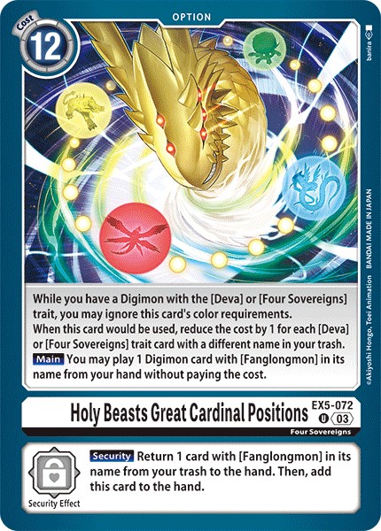 Holy Beasts Great Cardinal Positions - Image 1
