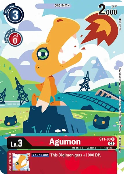 2020 Digimon Card Game STARTER DECK GAIA RED Agumon #ST1-03 trading card