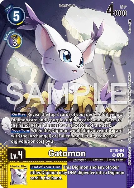 2021 Digimon Card Game STARTER DECK PARALLEL WORLD TACTICIAN Gatomon #ST10-04 trading card