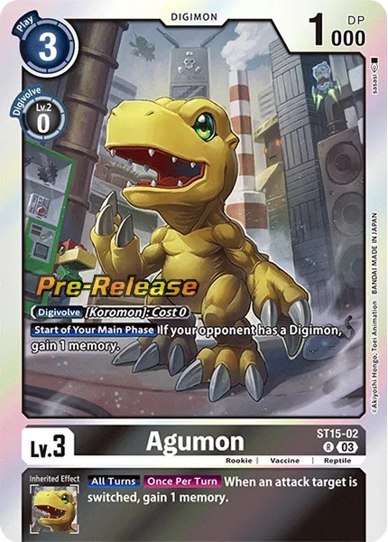 2023 Digimon Card Game STARTER DECK DRAGON OF COURAGE Agumon #ST15-02 trading card