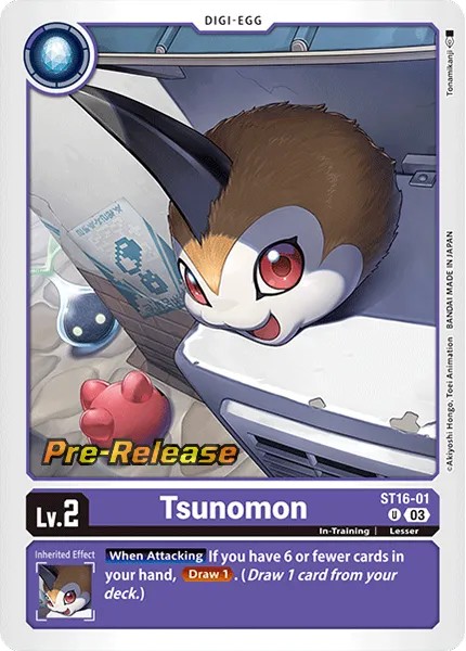 Tsunomon (Pre Release Stamp - Uncommon 0 · U · Foil) · 2023 · STARTER DECK WOLF OF FRIENDSHIP