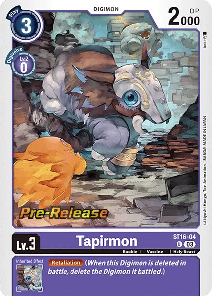 2023 Digimon Card Game STARTER DECK WOLF OF FRIENDSHIP Tapirmon #ST16-04 trading card