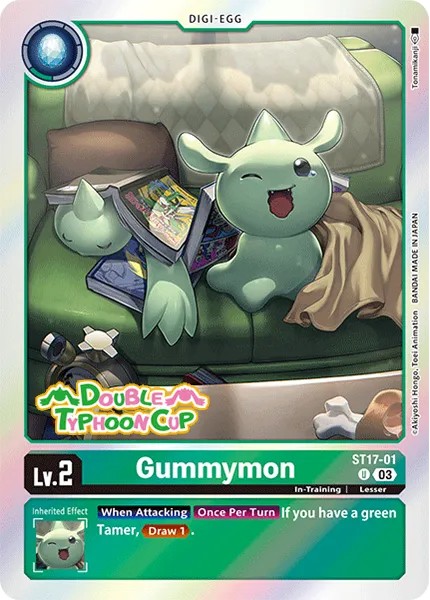 2023 Digimon Card Game ADVANCED DECK SET DOUBLE TYPHOON Gummymon #ST17-01 trading card
