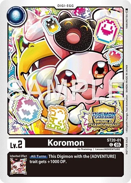 Koromon (Stamped - Participation 2 · C · Textured) · 2025 · STARTER DECK PROTECTOR OF LIGHT