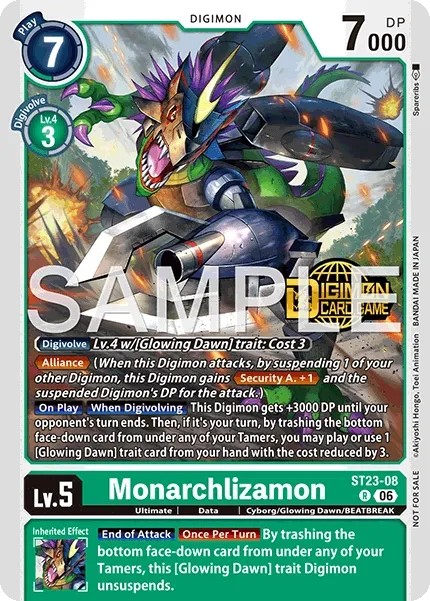 Monarchlizamon (Pre Release Stamp - Rare · R · Foil)