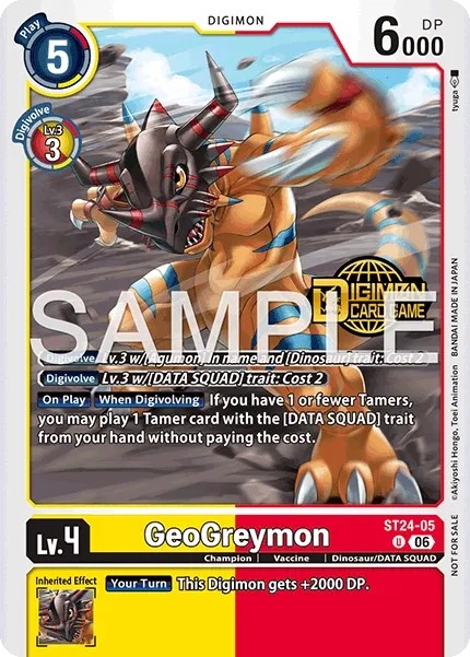 GeoGreymon (Pre Release Stamp - Uncommon · U · Foil)