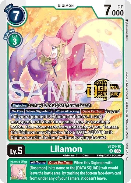 Lilamon (Pre Release Stamp - Uncommon · U · Foil)