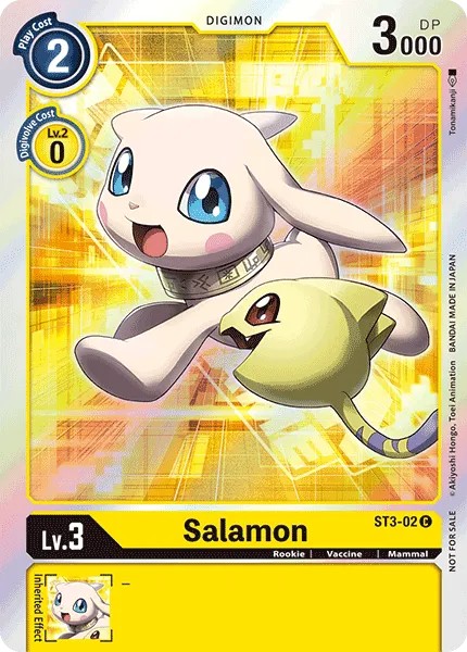 2020 Digimon Card Game STARTER DECK HEAVEN'S Yellow Salamon #ST3-02 trading card