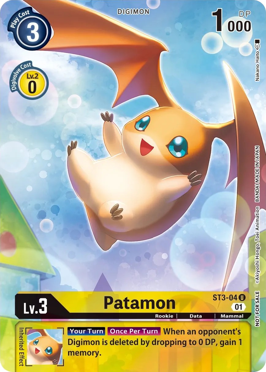 2020 Digimon Card Game STARTER DECK HEAVEN'S Yellow Patamon #ST3-04 trading card