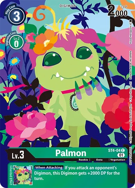 2020 Digimon Card Game Memorial Collection 01 Playmat Palmon #ST4-04 trading card