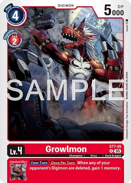Growlmon (Foil - Rare 2 · R · Normal) · 2021 · ADVANCED BOOSTER DIGIMON GENERATION