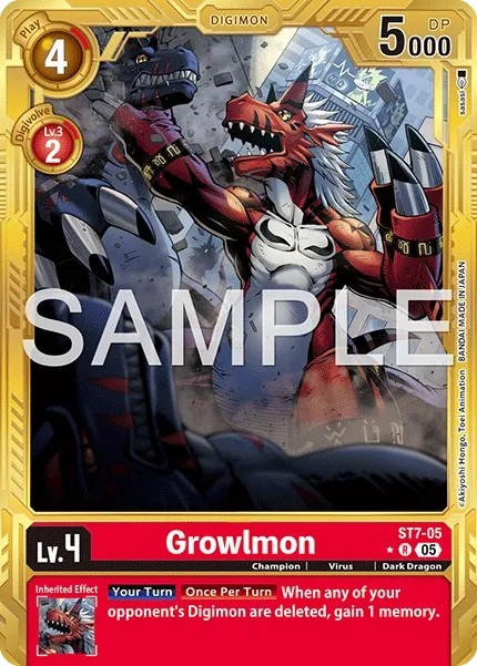 Growlmon (Foil - Rare 3 · R · Normal) · 2021 · ADVANCED BOOSTER DIGIMON GENERATION