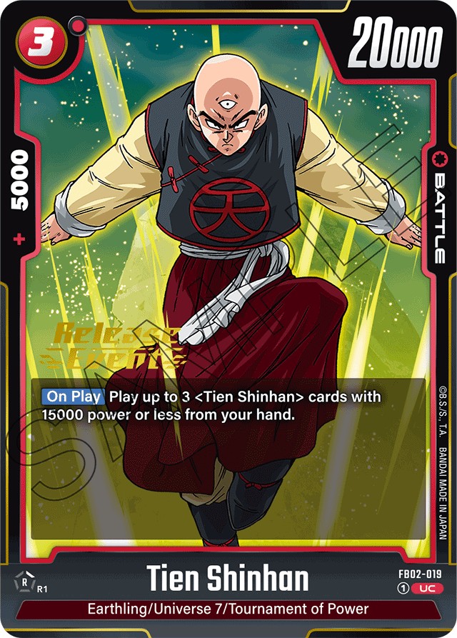 Tien Shinhan (Promo · Uc · Normal) · 2024 · BOOSTER PACK -BLAZING AURA-