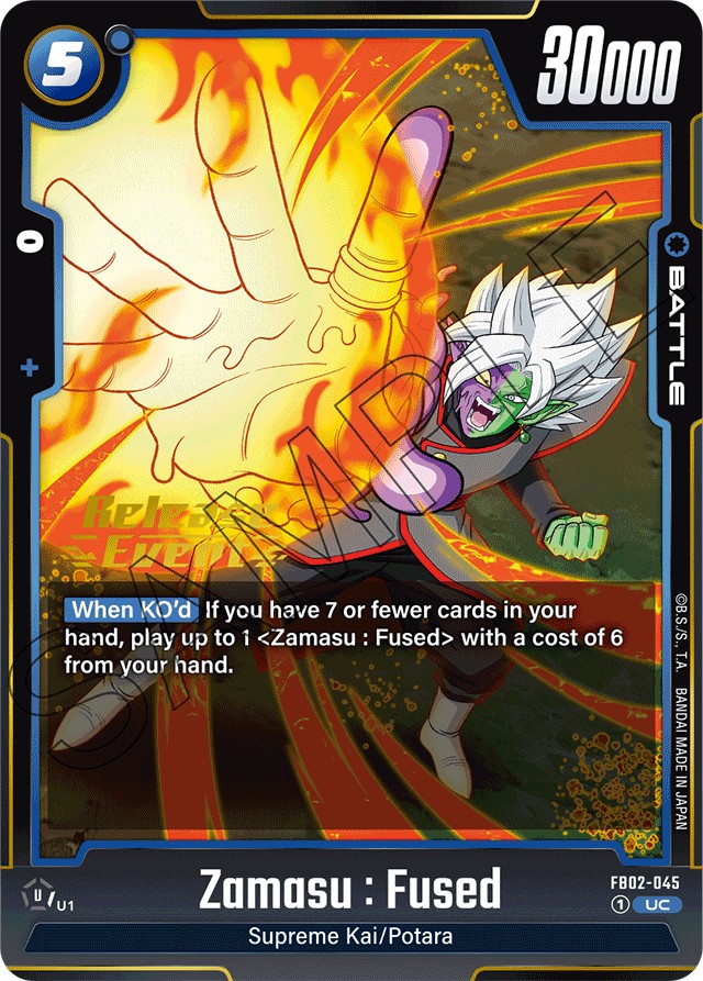 Zamasu: Fused (Promo · Uc · Normal) · 2024 · BOOSTER PACK -BLAZING AURA-