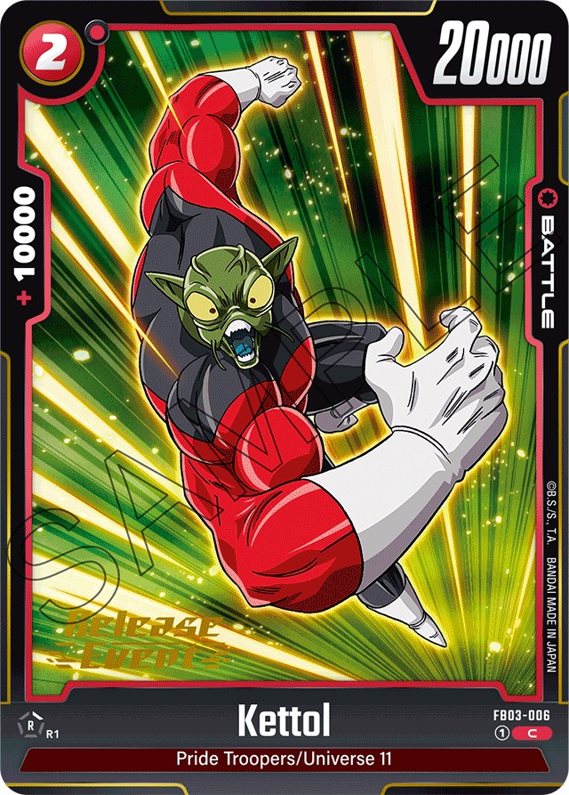 2024 Dragon Ball Super Card Game BOOSTER PACK -RAGING ROAR- Kettol #FB03-006 trading card