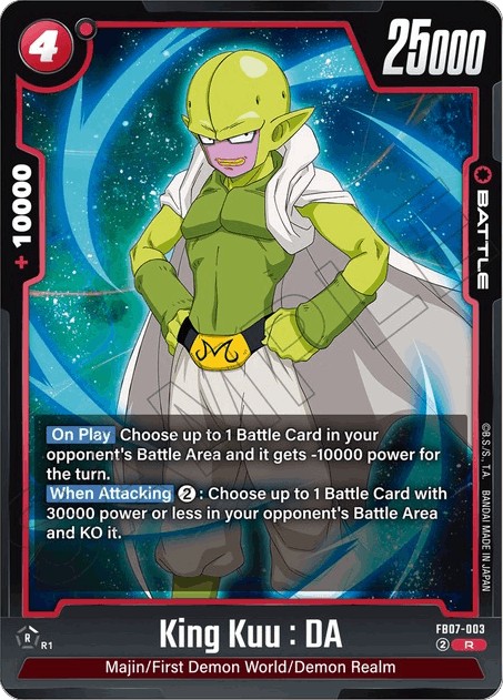 2025 Dragon Ball Super Card Game BOOSTER PACK -WISH FOR SHENRON- King Kuu: DA #FB07-003 trading card