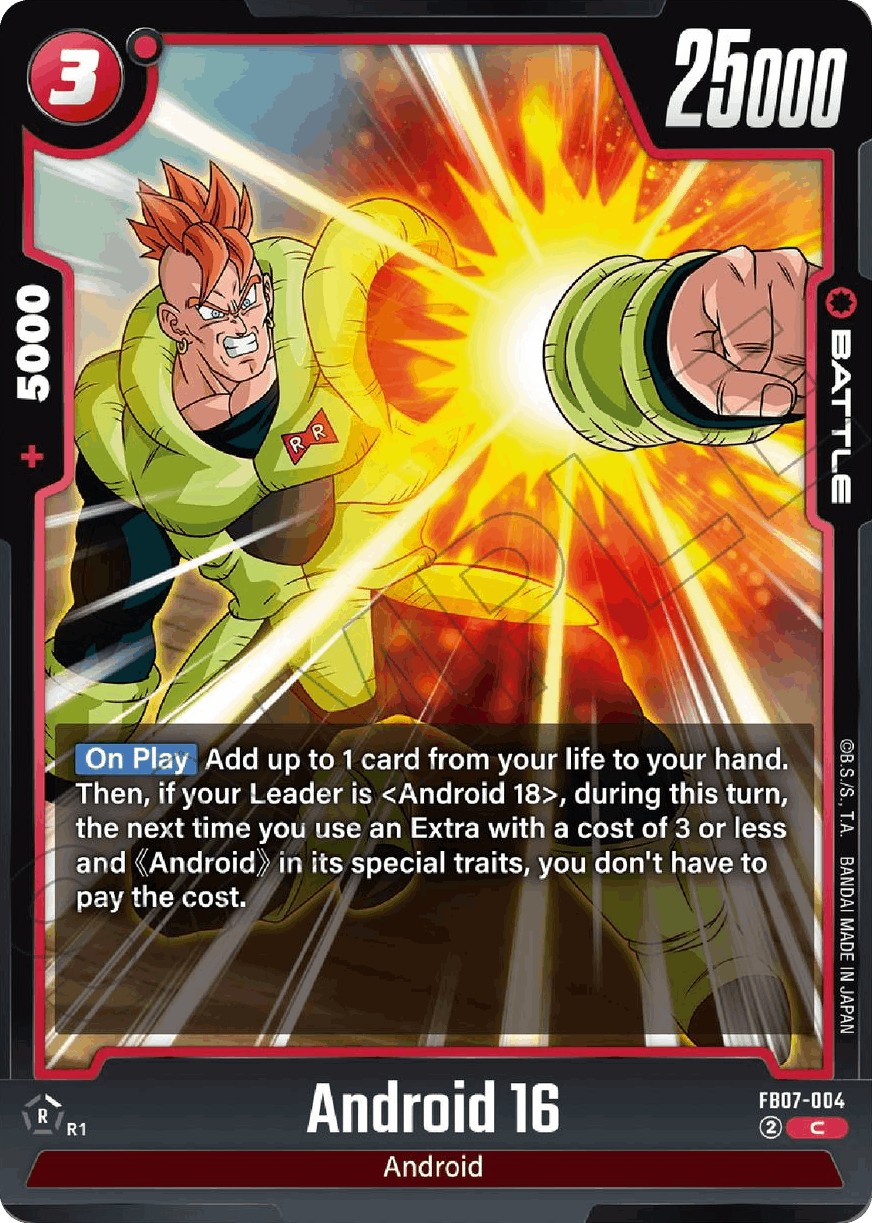 2025 Dragon Ball Super Card Game BOOSTER PACK -WISH FOR SHENRON- Android 16 #FB07-004 trading card