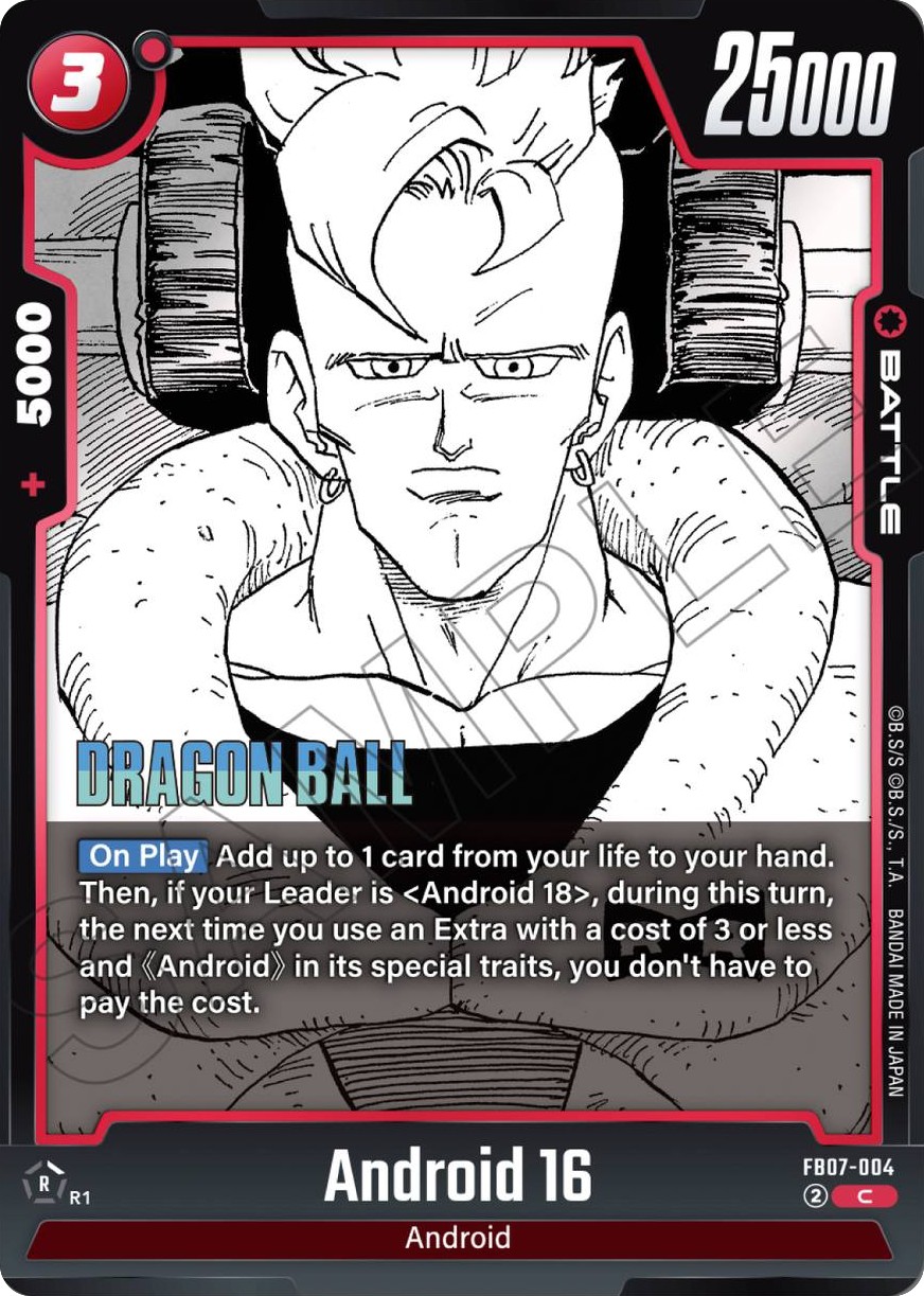 2025 Dragon Ball Super Card Game BOOSTER PACK -WISH FOR SHENRON- Android 16 #FB07-004 trading card