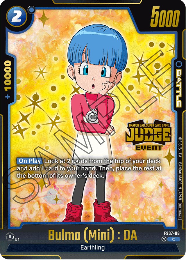 2024 Dragon Ball Super Card Game STARTER DECK -VEGETA(MINI)- Bulma (Mini): DA #FS07-06 trading card