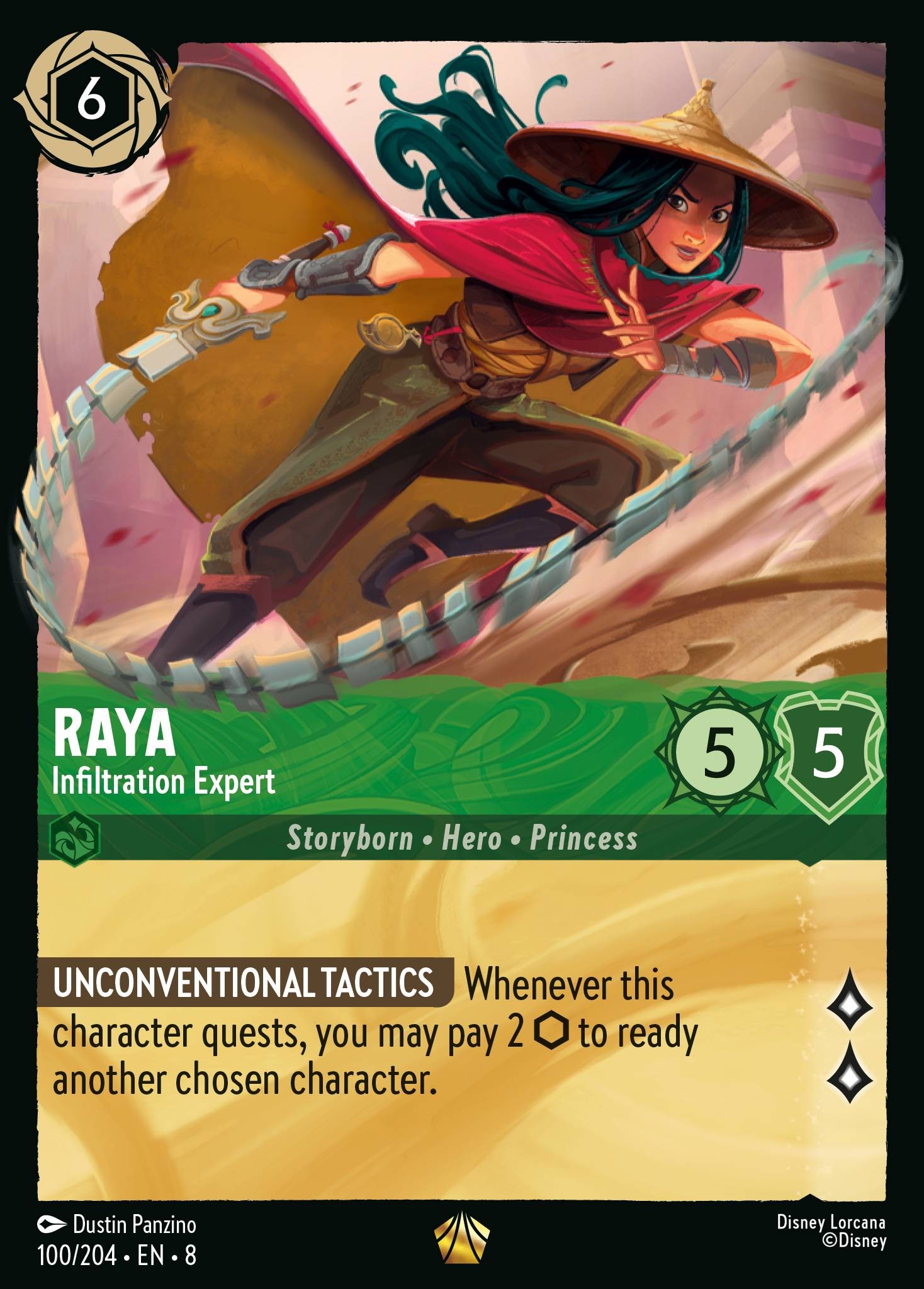 2025 Disney Lorcana Reign of Jafar Raya - Infiltration Expert #100 trading card