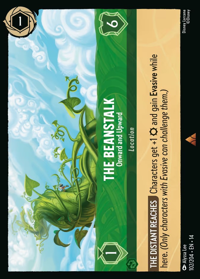 2026 Disney Lorcana Hyperia City The Beanstalk - Onward and Upward #102 trading card