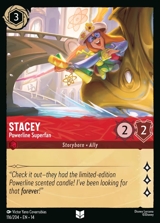 2026 Disney Lorcana Hyperia City Stacey - Powerline Superfan #116 trading card