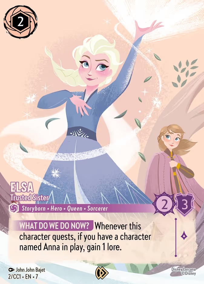 2026 Disney Lorcana Curator's Collection: Heroines Edition Elsa - Trusted Sister #2 trading card