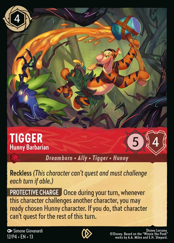 2026 Disney Lorcana Promo Set 4 Tigger - Hunny Barbarian #12 trading card