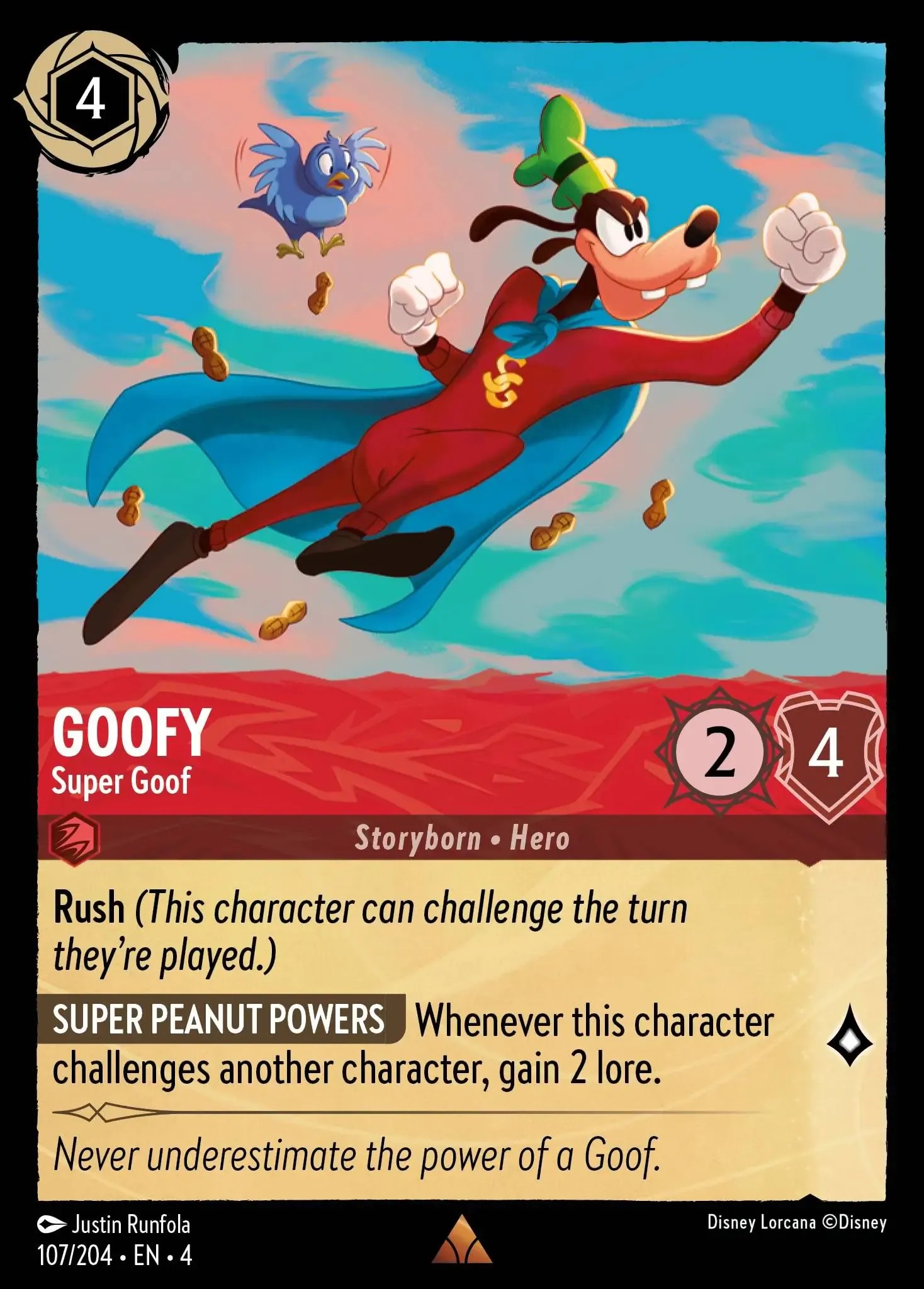 2024 Disney Lorcana Ursula's Return Goofy - Super Goof #107 trading card