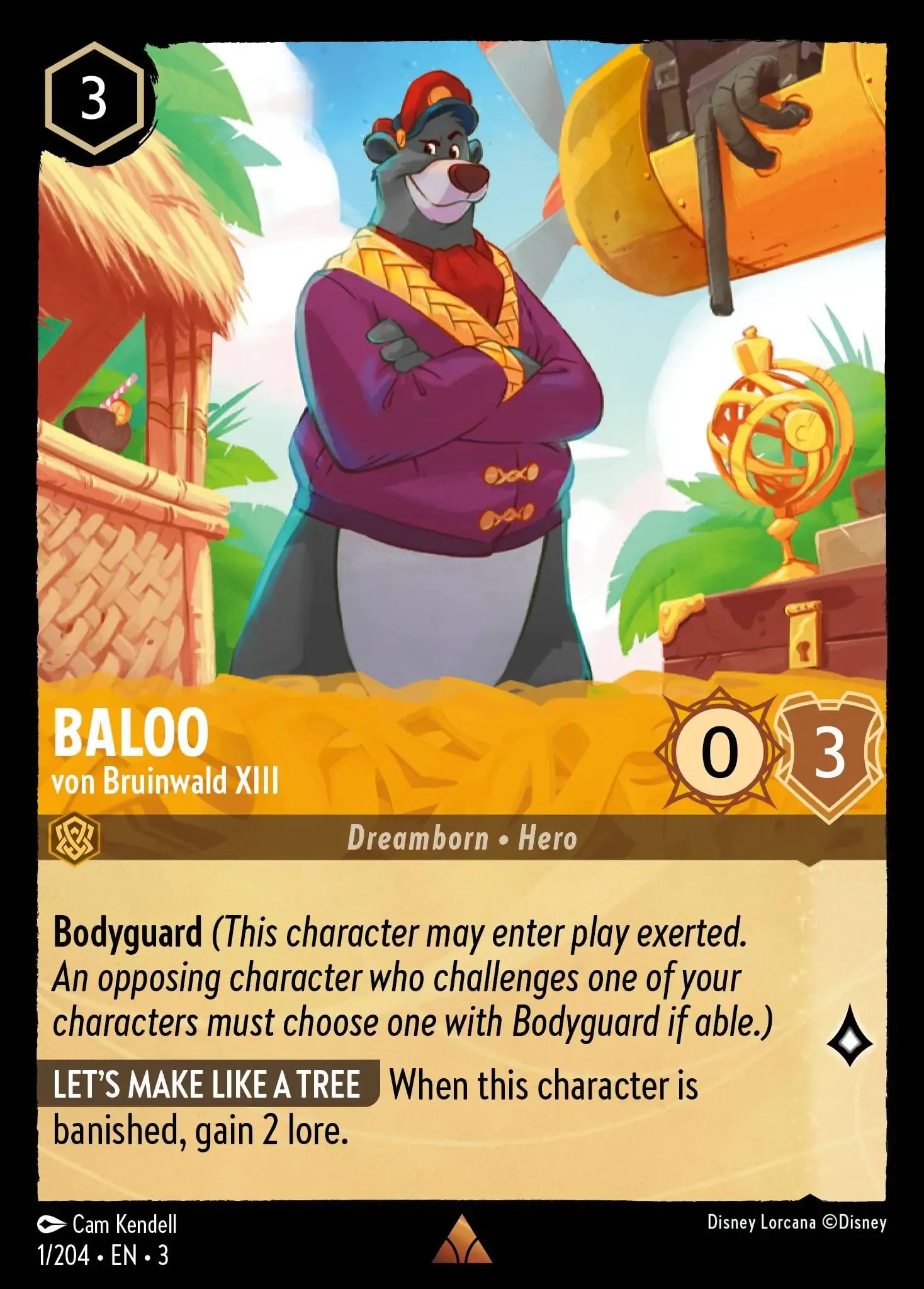 2024 Disney Lorcana Into the Inklands Baloo - von Bruinwald XIII #1 trading card