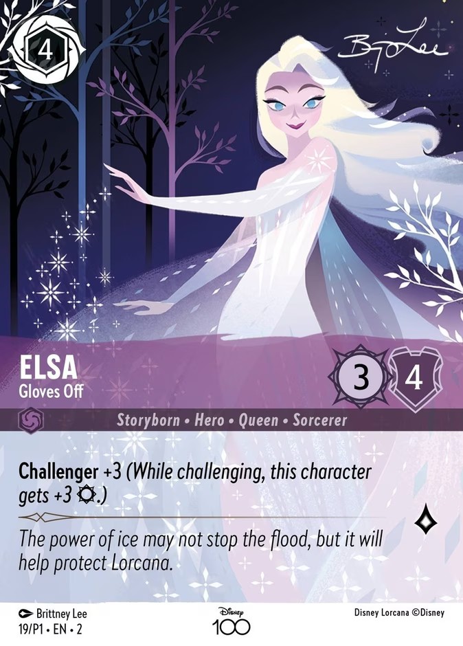 2023 Disney Lorcana Promo Set 1 Elsa - Gloves Off #19 trading card