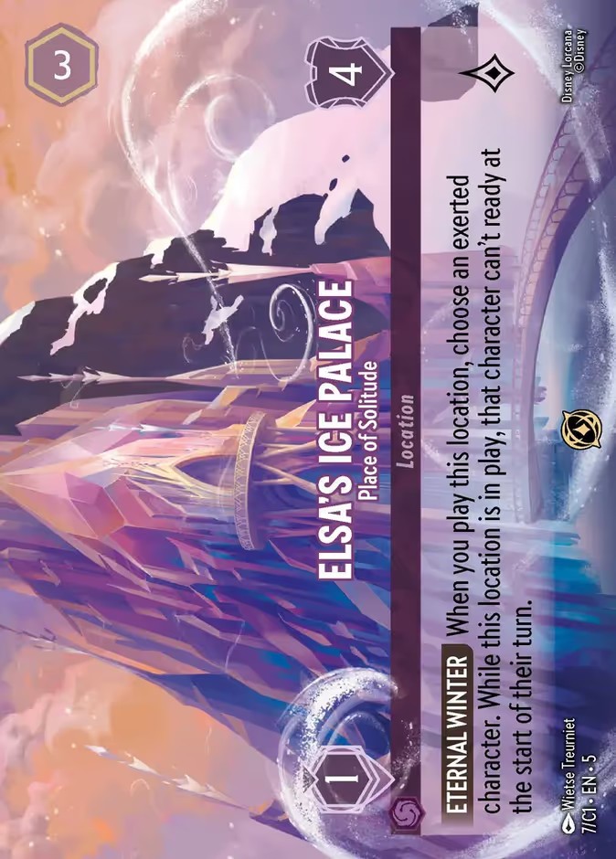 2024 Disney Lorcana Challenge Promo Elsa's Ice Palace - Place of Solitude #7 trading card