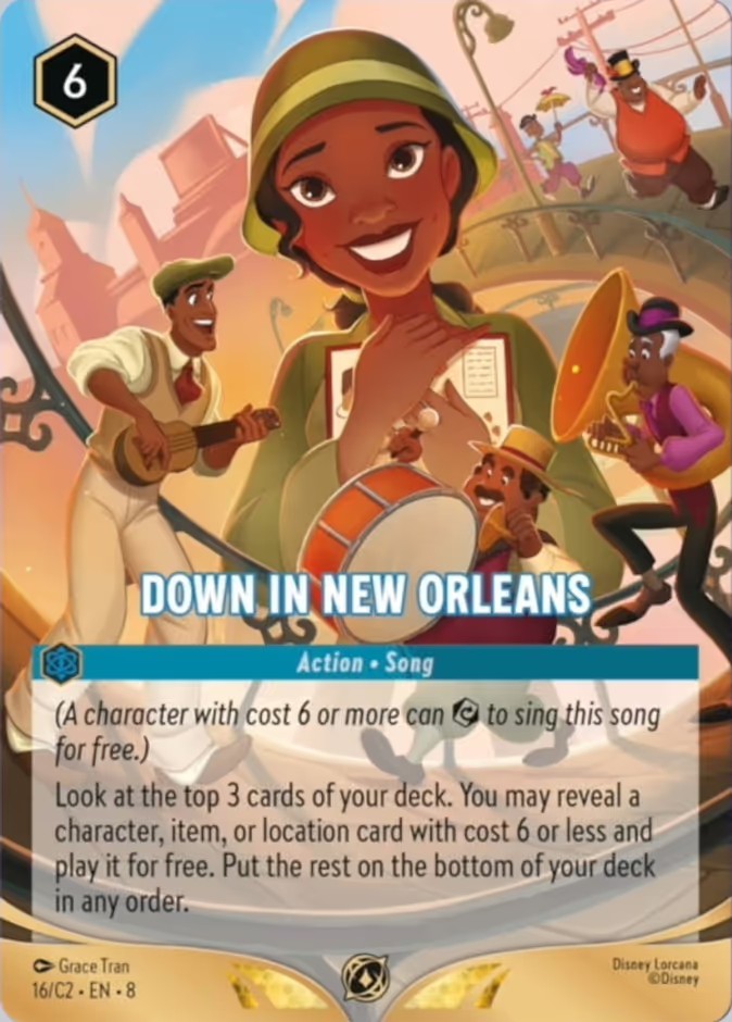 2026 Disney Lorcana Lorcana Challenge Year 3 Down In New Orleans #16 trading card