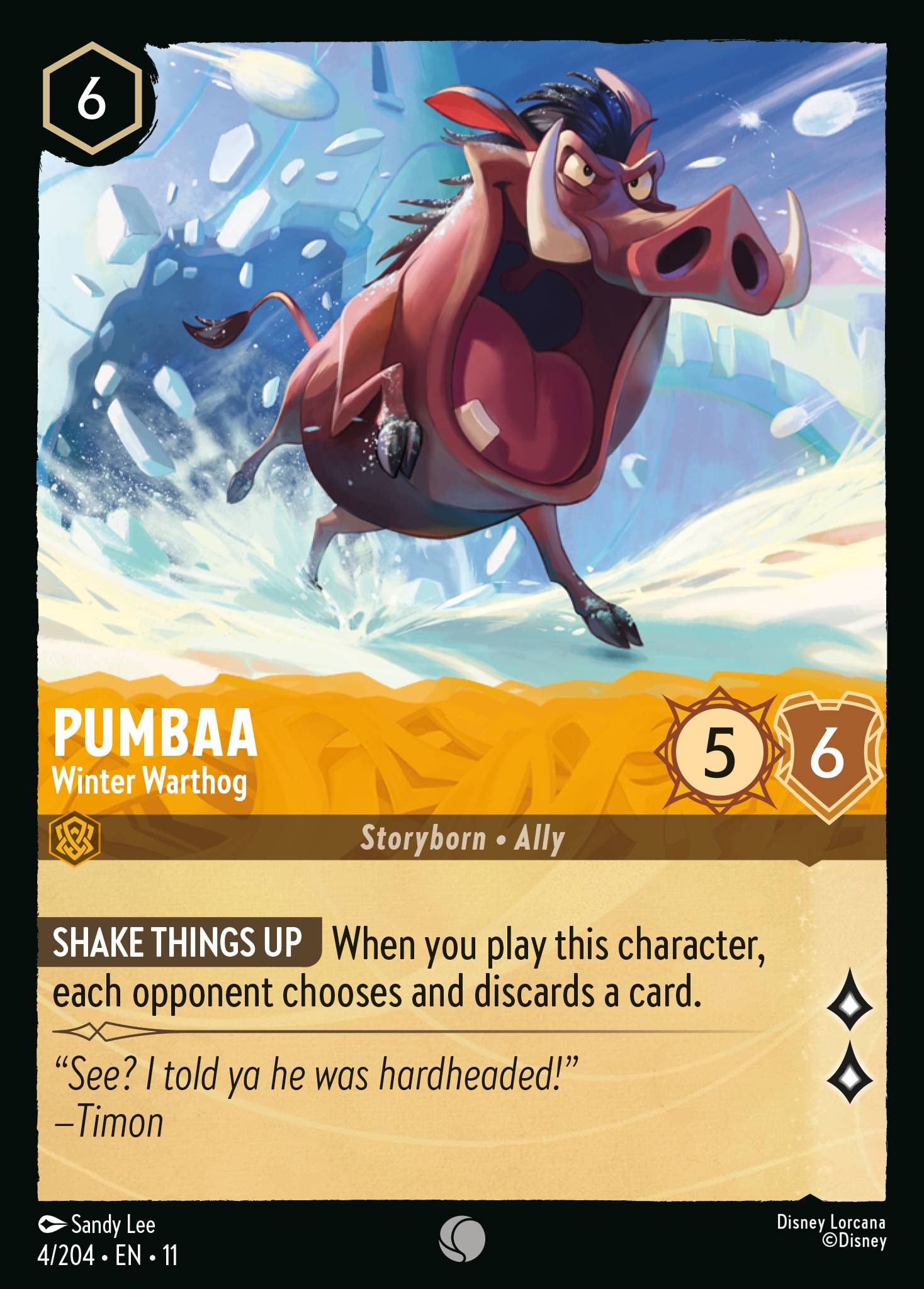 Pumbaa - Winter Warthog - Image 1
