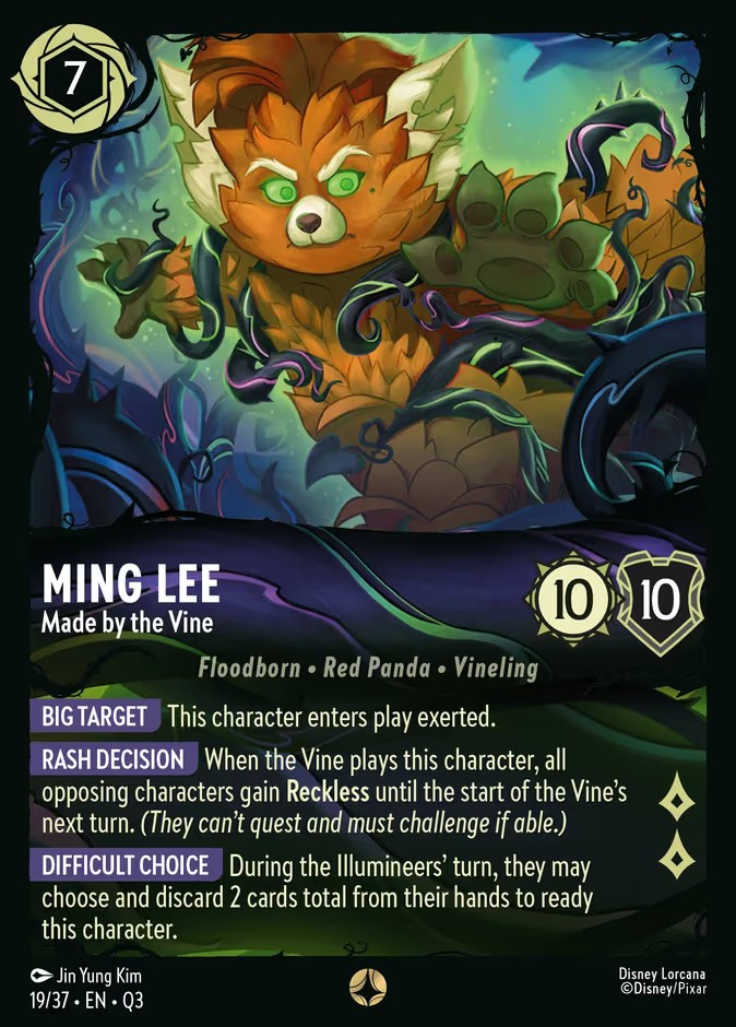 2026 Disney Lorcana Hunny Rescue – Illumineer's Quest Ming Lee - Made by the Vine #19 trading card