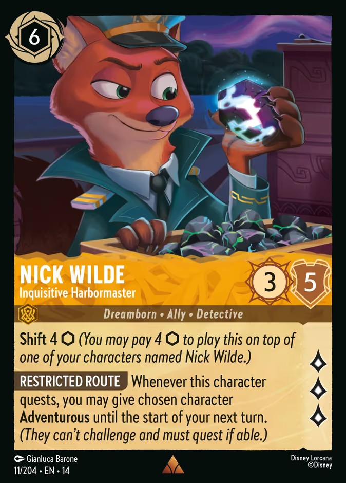 Nick Wilde - Inquisitive Harbormaster (Rare · Normal)