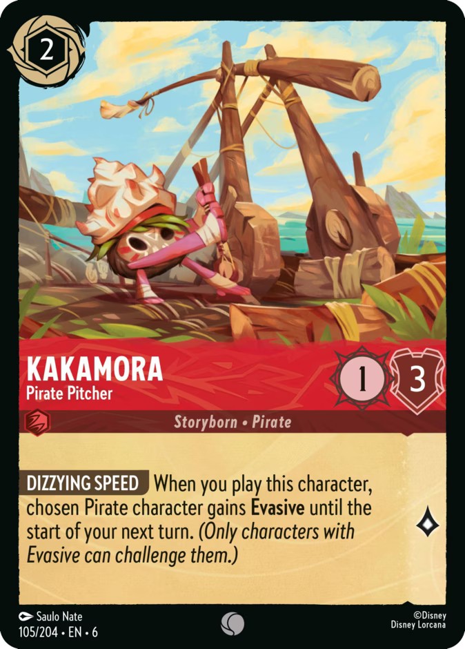 2024 Disney Lorcana Azurite Sea Kakamora - Pirate Pitcher #105 trading card