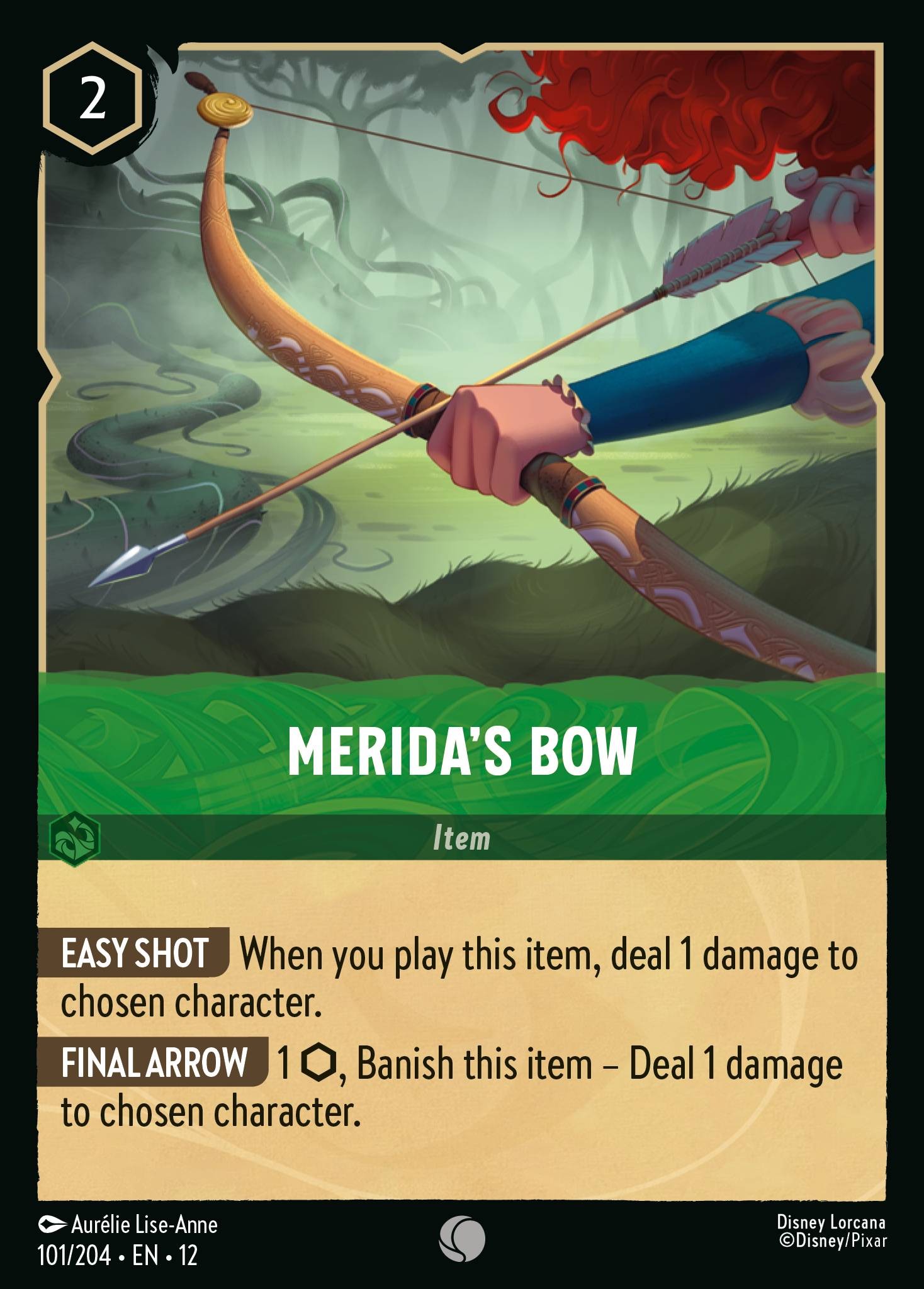 2026 Disney Lorcana Wilds Unknown Merida's Bow #101 trading card