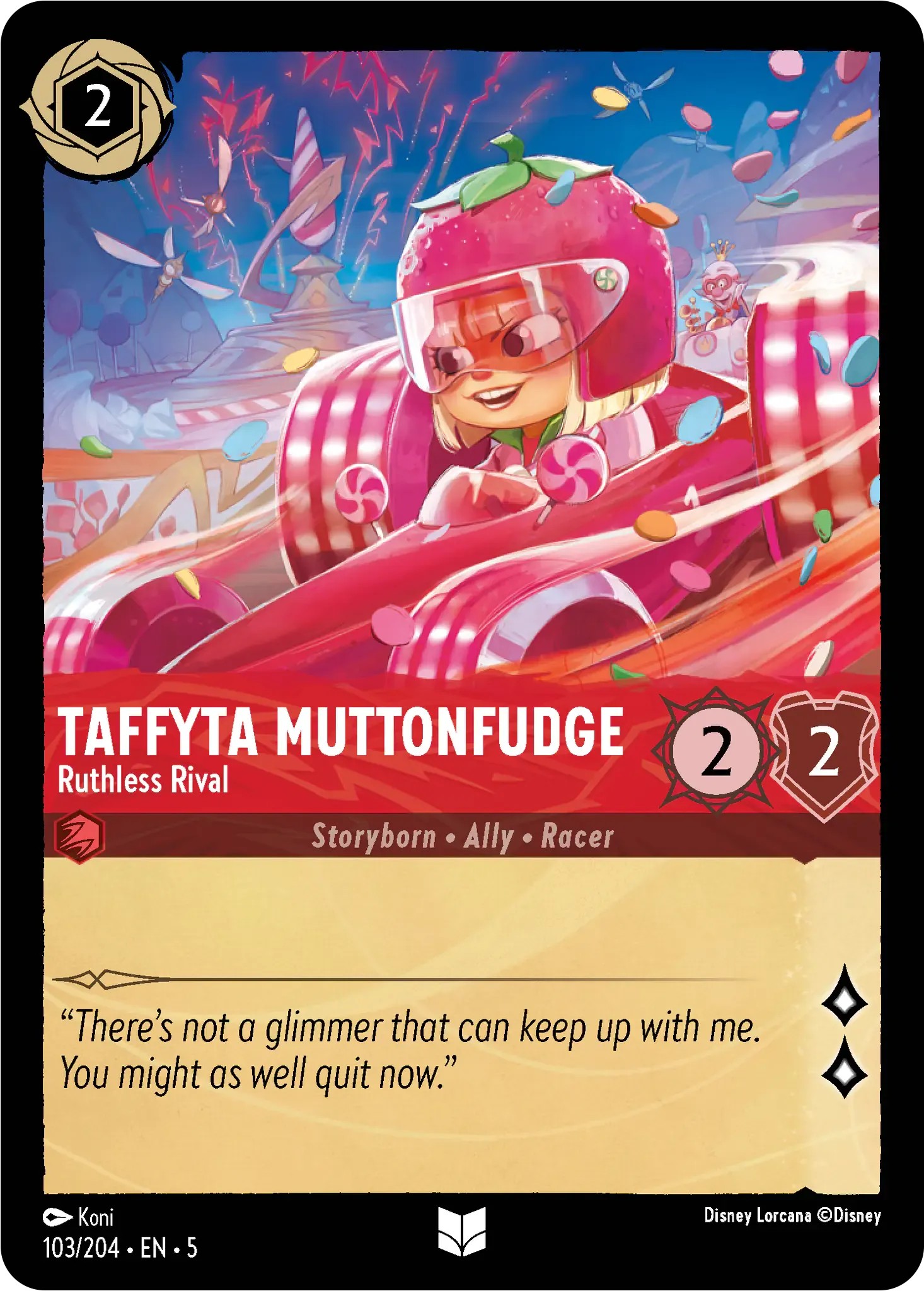 2024 Disney Lorcana Shimmering Skies Taffyta Muttonfudge - Ruthless Rival #103 trading card