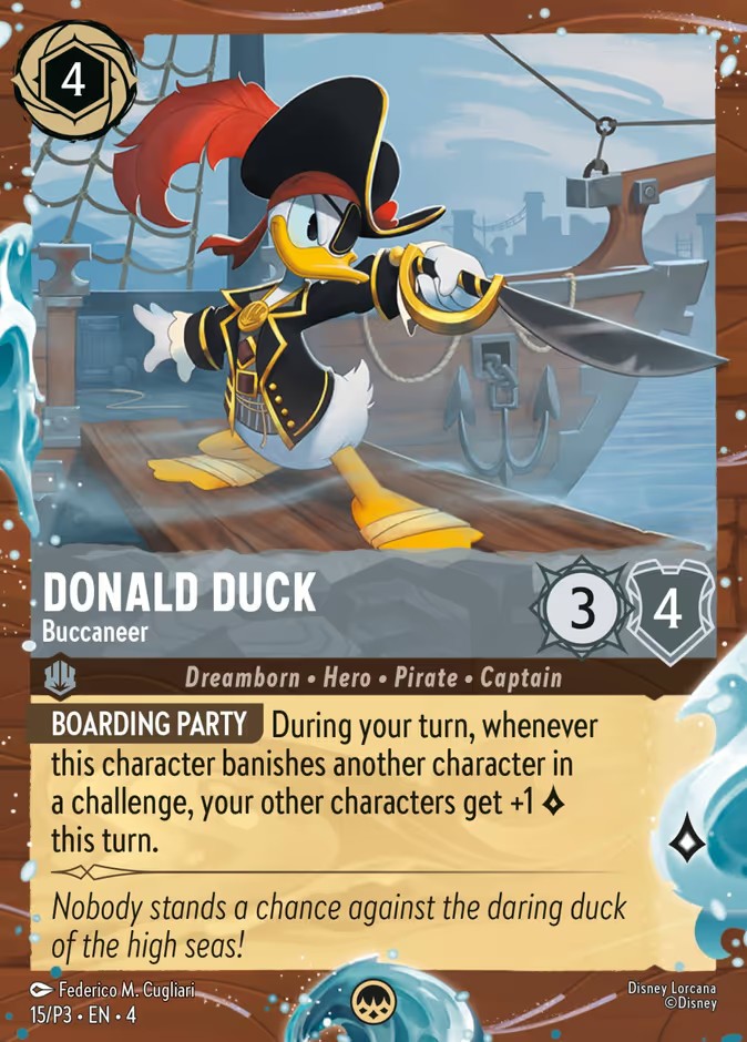 2025 Disney Lorcana Promo Set 3 Donald Duck - Buccaneer #15 trading card