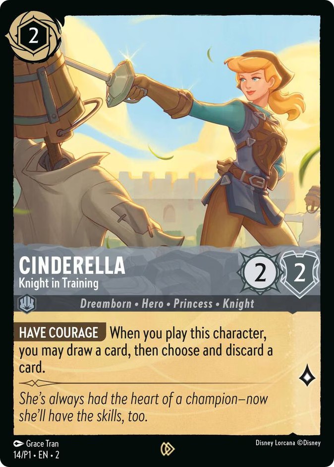 2023 Disney Lorcana Promo Set 1 Cinderella - Knight in Training #14 trading card