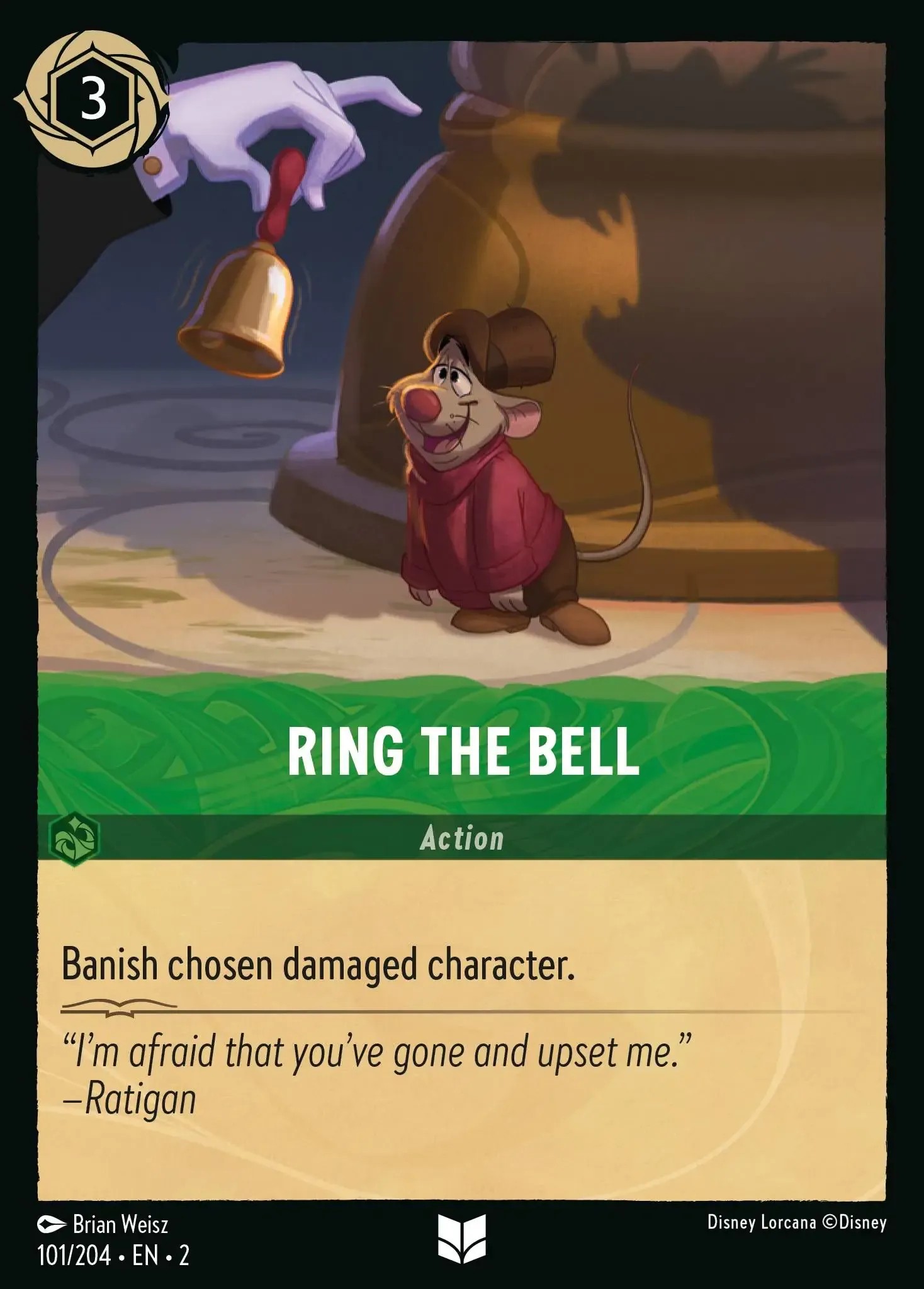 2023 Disney Lorcana Rise of the Floodborn Ring the Bell #101 trading card