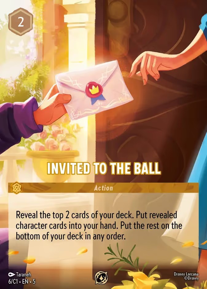 2024 Disney Lorcana Challenge Promo Invited to the Ball #6 trading card
