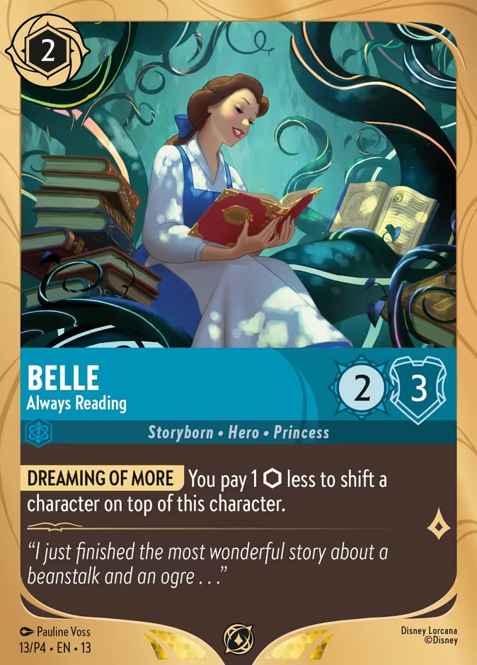 2026 Disney Lorcana Promo Set 4 Belle - Always Reading #13 trading card