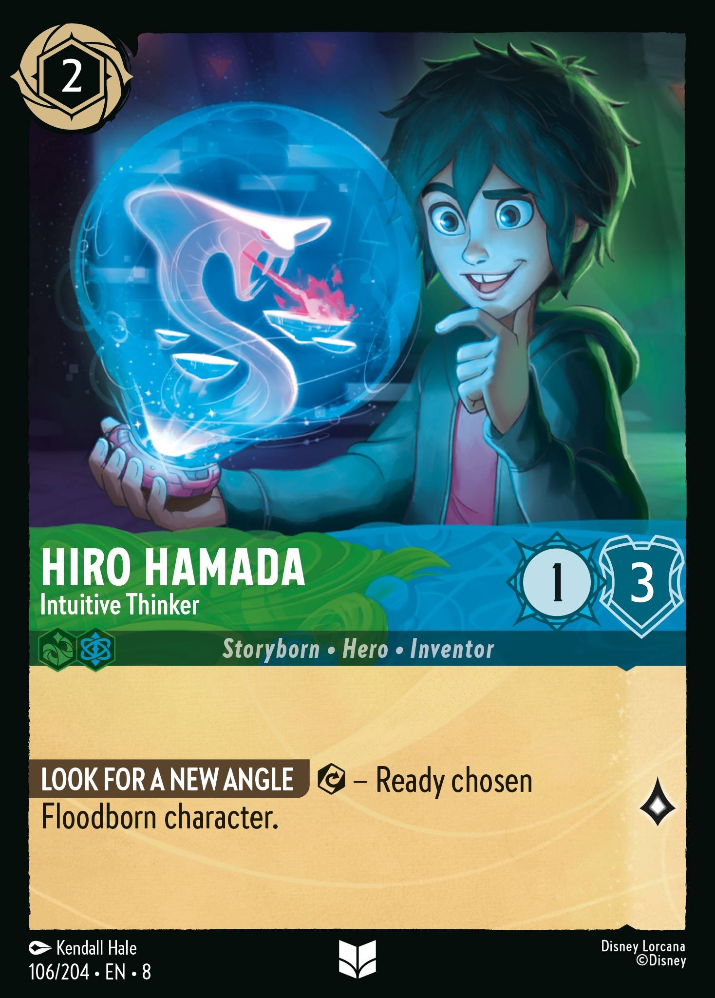 2025 Disney Lorcana Reign of Jafar Hiro Hamada - Intuitive Thinker #106 trading card