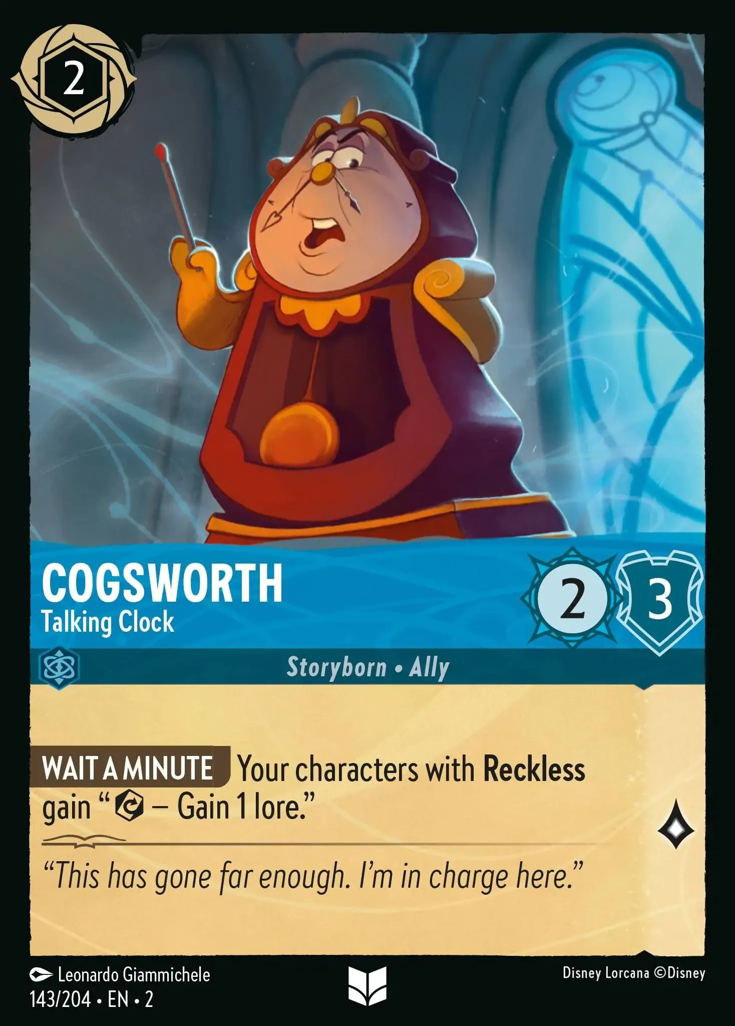 Cogsworth - Talking Clock - Image 1