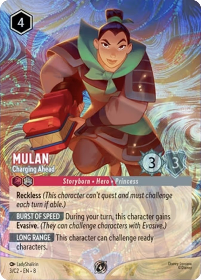 2026 Disney Lorcana Lorcana Challenge Year 3 Mulan - Charging Ahead #3 trading card